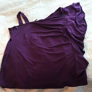 One sleeve ruffle purple 💜 blouse